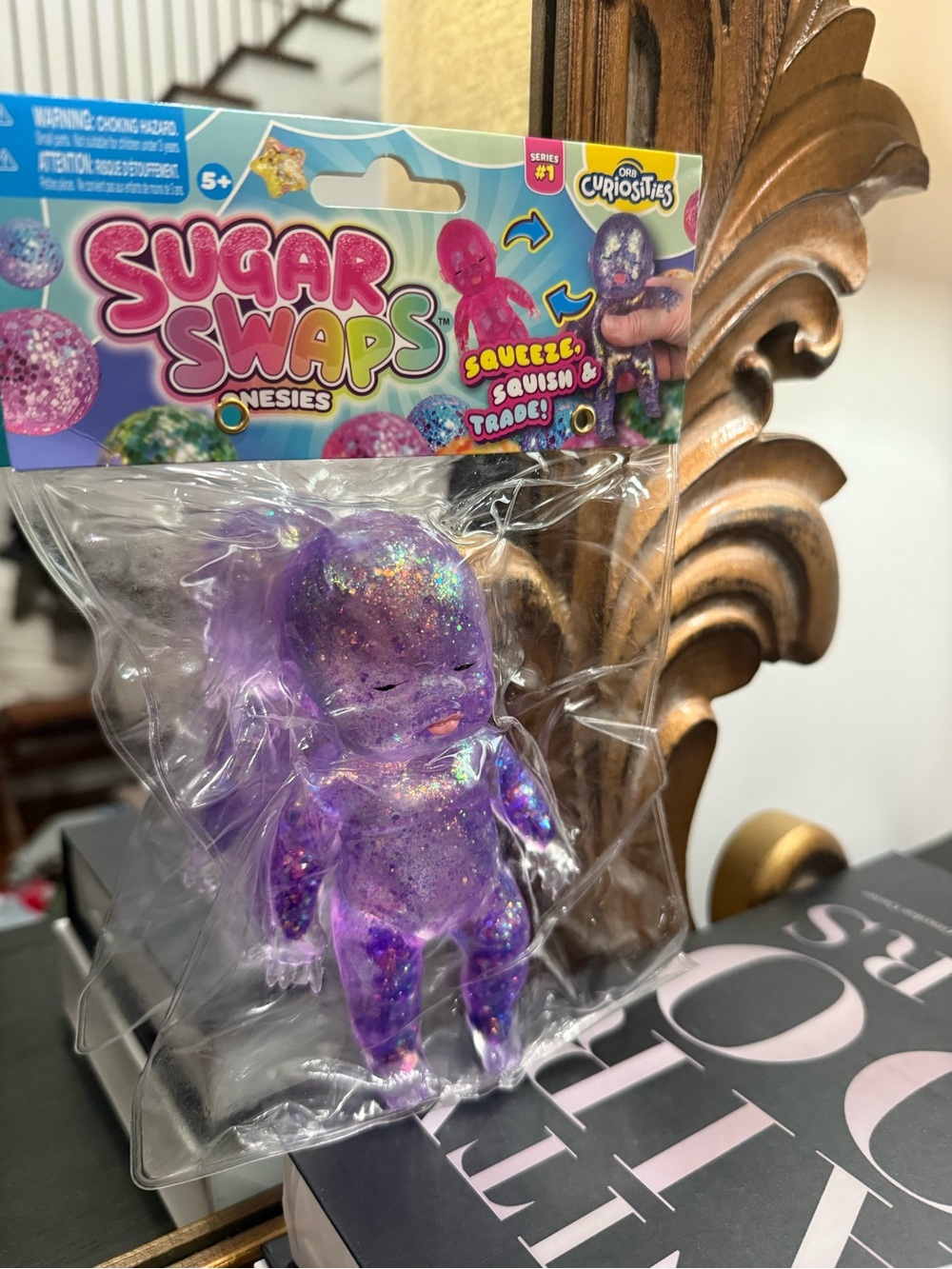 Onesies Glitter Purple Squeeze Toy - Kids Toys